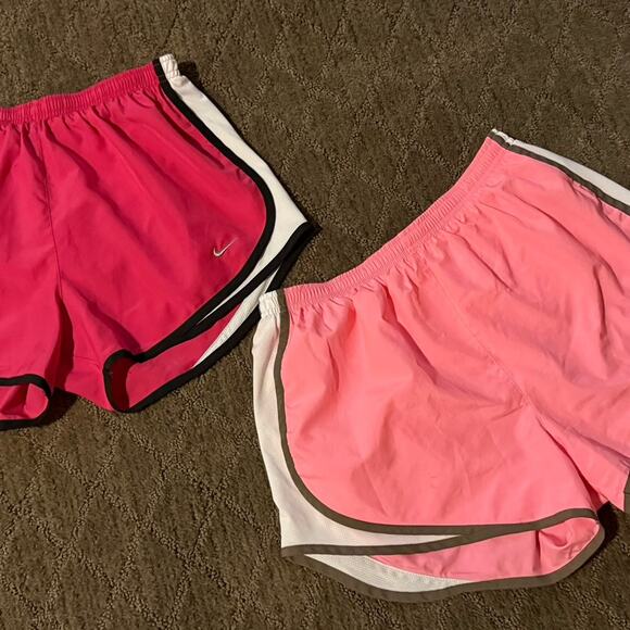 Nike Pants - Bundle (2) Nike Dri Fit Running Shorts, Size Medium, Pink & Hot pink